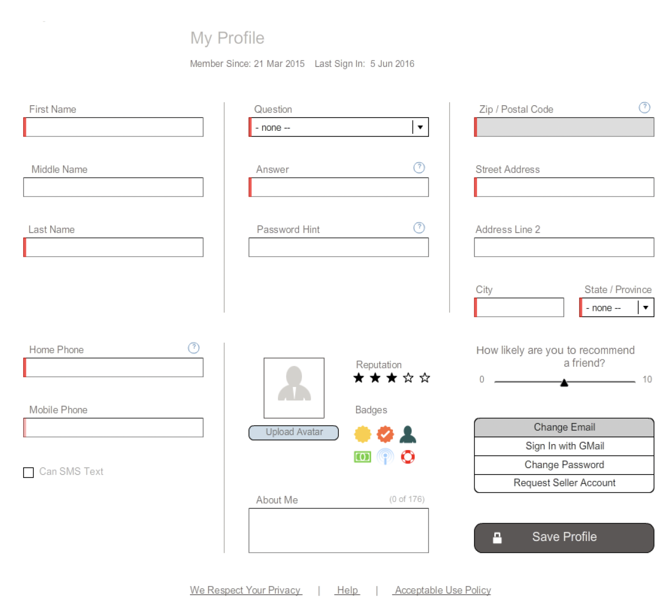 CarsYours Profile Management